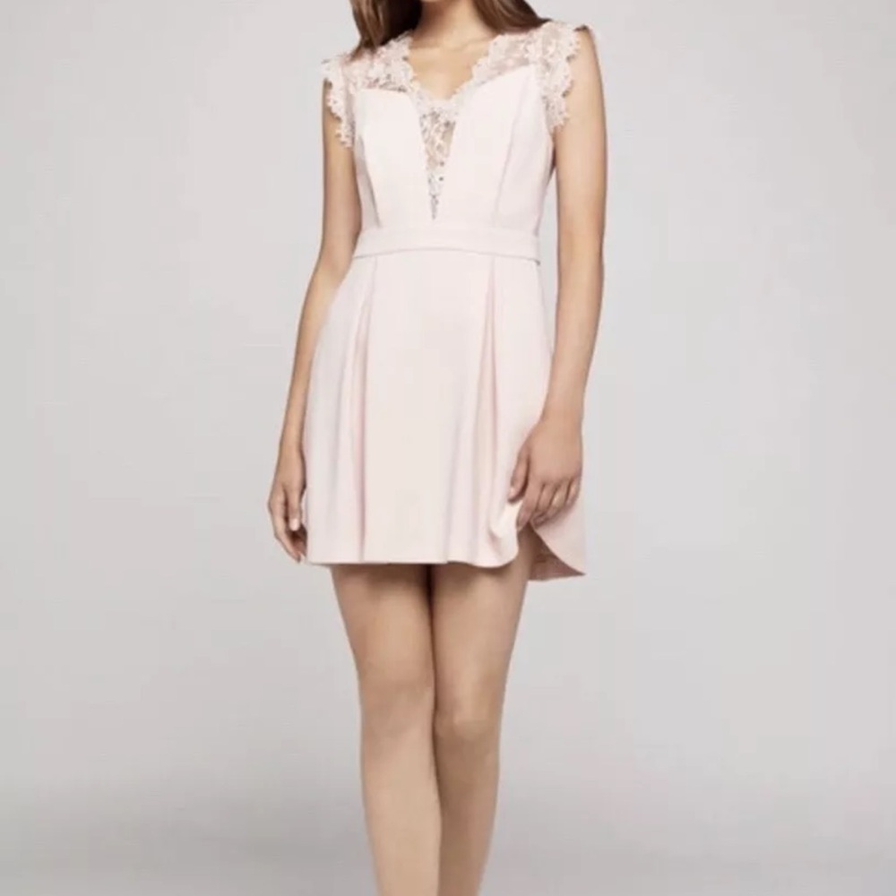 BCBGeneration Women’s Lace Detail Essential Dress in Rose